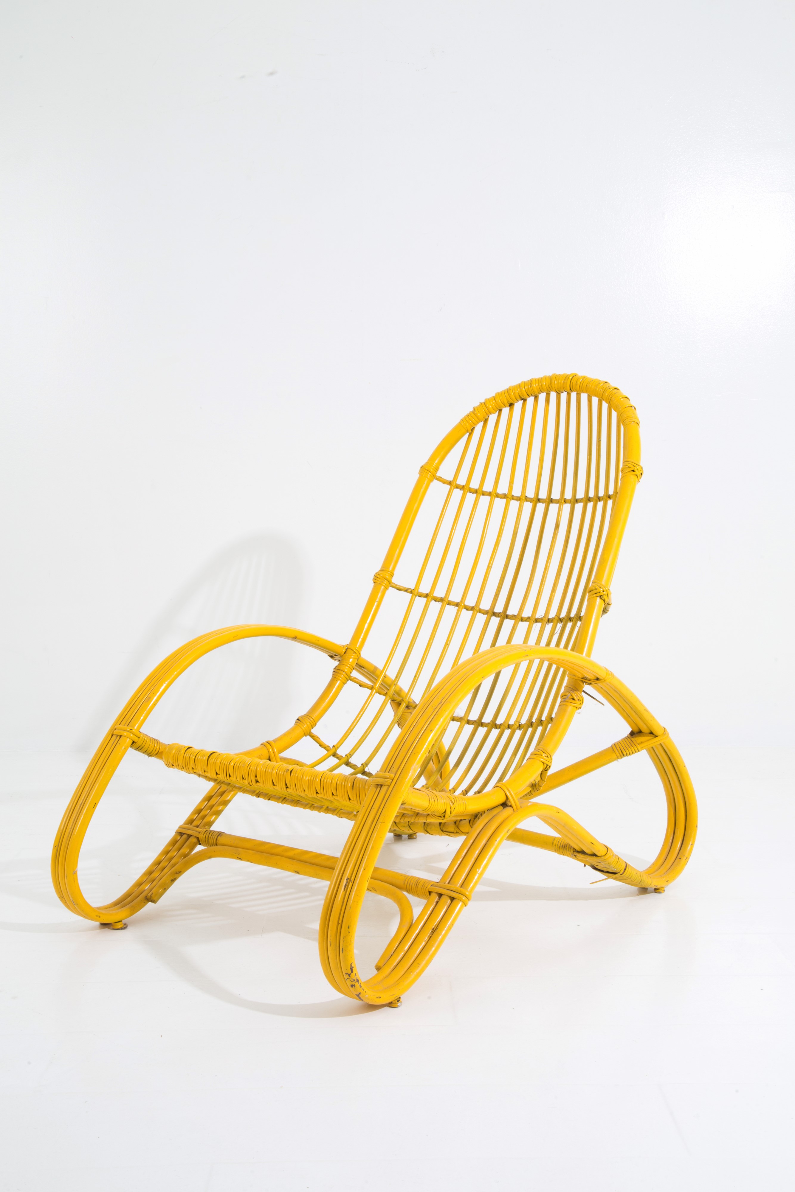 Poltrona in Rattan Giallo
