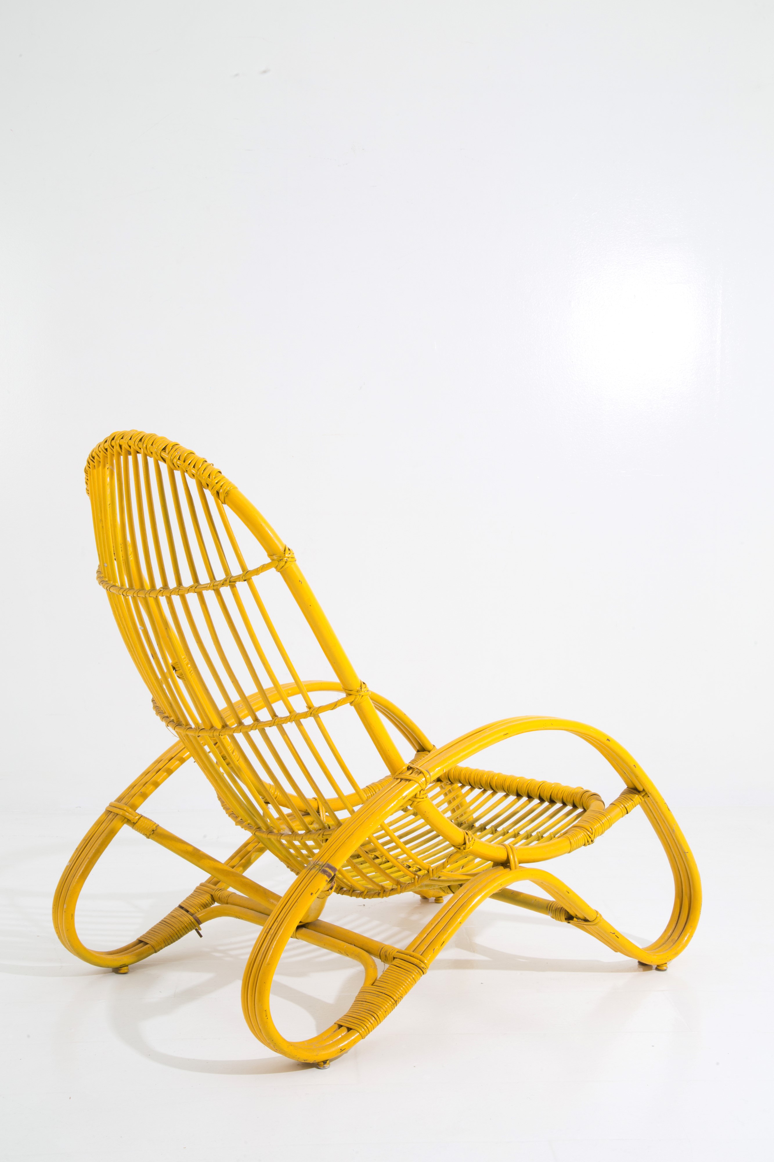 Poltrona in Rattan Giallo