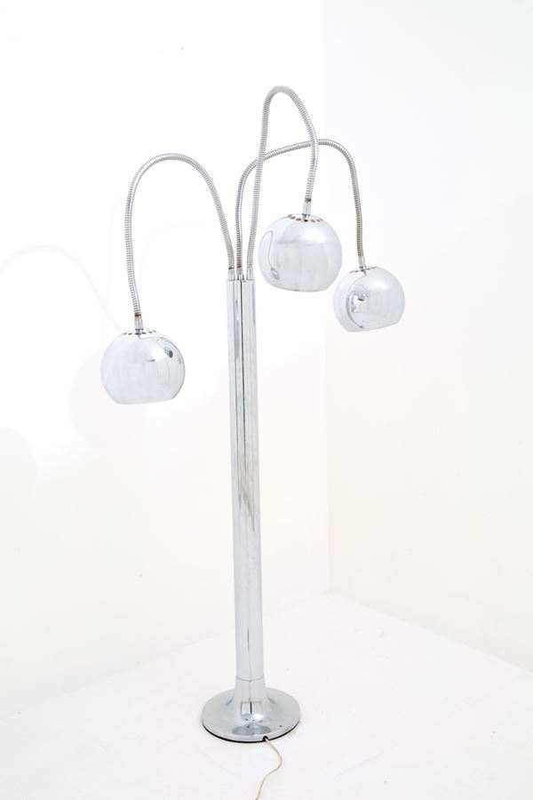 GOFFREDO REGGIANI - Chromed floor lamp for REGGIANI