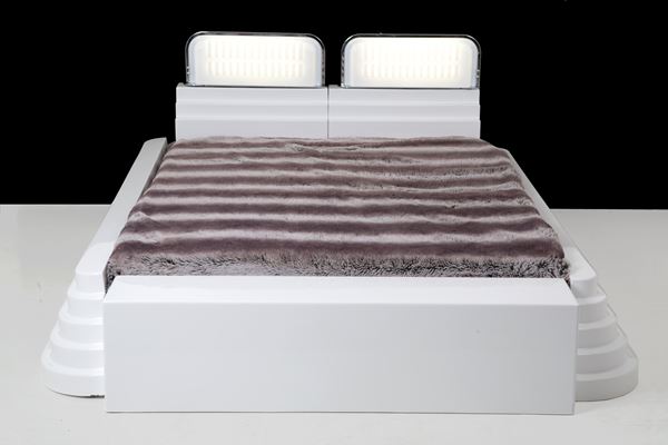 ETTORE SOTTSASS - Letto matrimoniale Elledue per POLTRONOVA