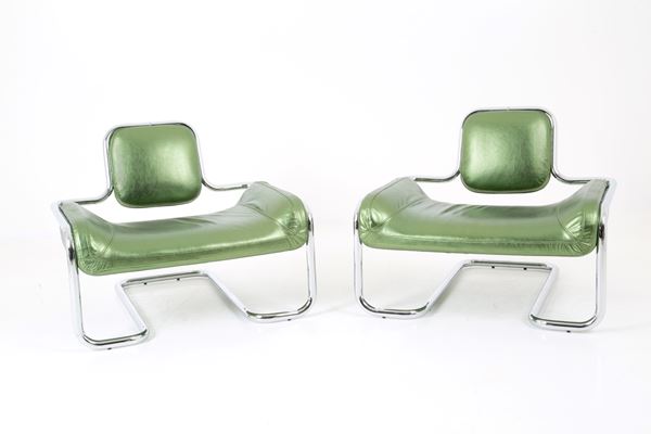 KWOK HOI CHAN - Pair of Limande armchairs for STEINER