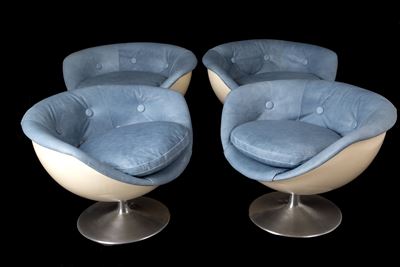 Quattro Poltroncine P180 per Rima