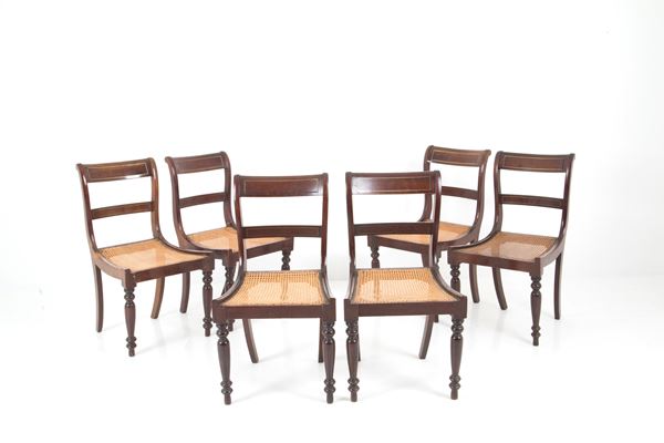 Six English chairs