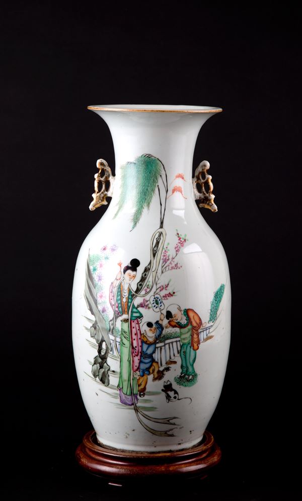 Vaso con scene di genere