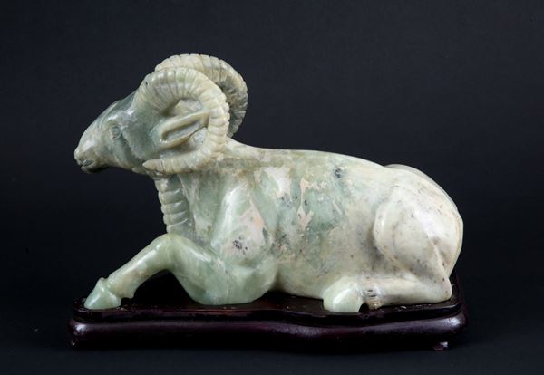 Scultura in giadeite "ARIETE"