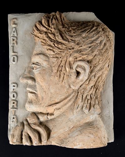 Placca "ritratto di Carlo Porta"