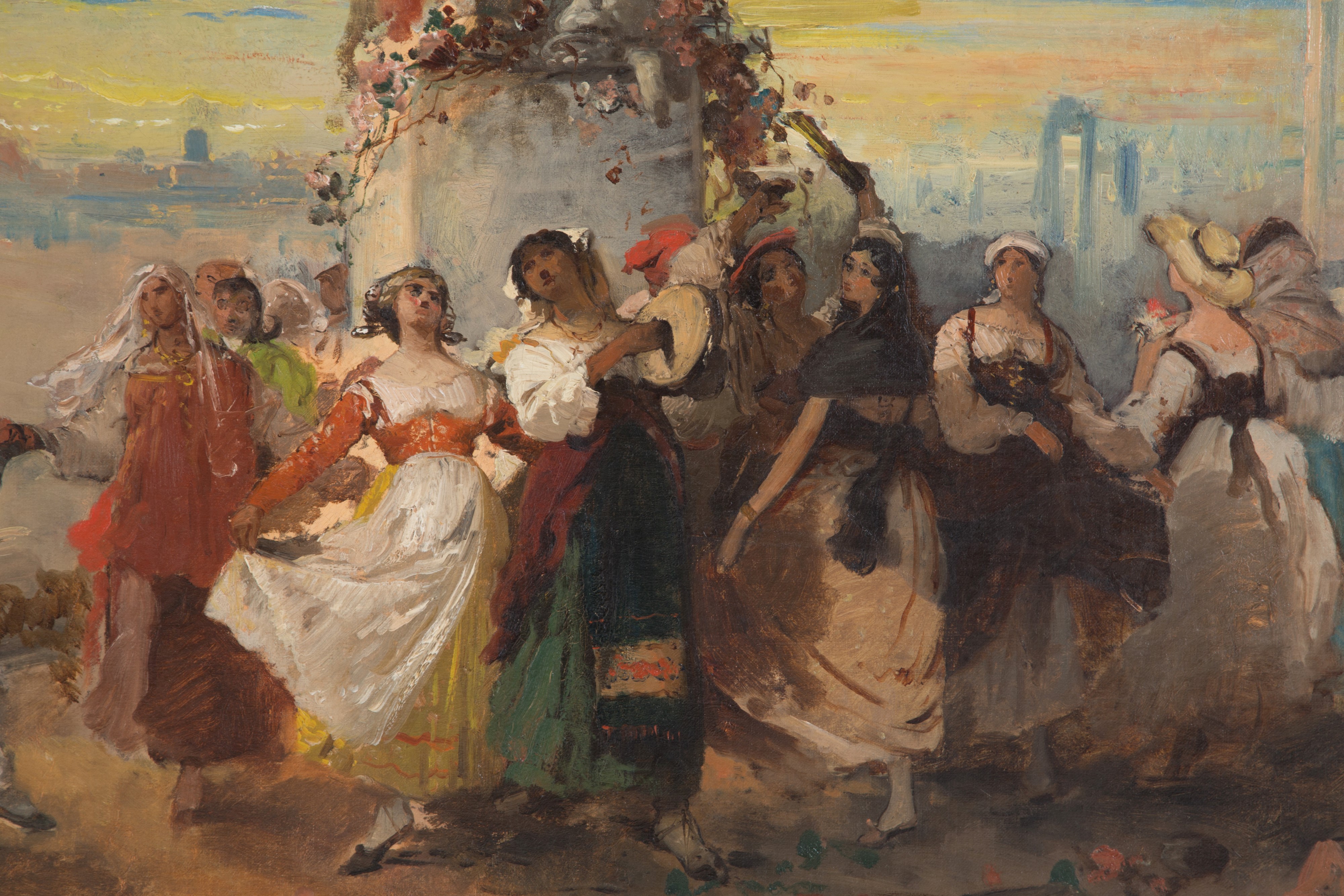 Gerolamo Induno - Dipinto "danza Campestre - Allegoria Unita' D'italia"