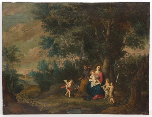 Painting "HOLY FAMILY WITH THE INFANT SAINT JOHN THE BAPTIST"