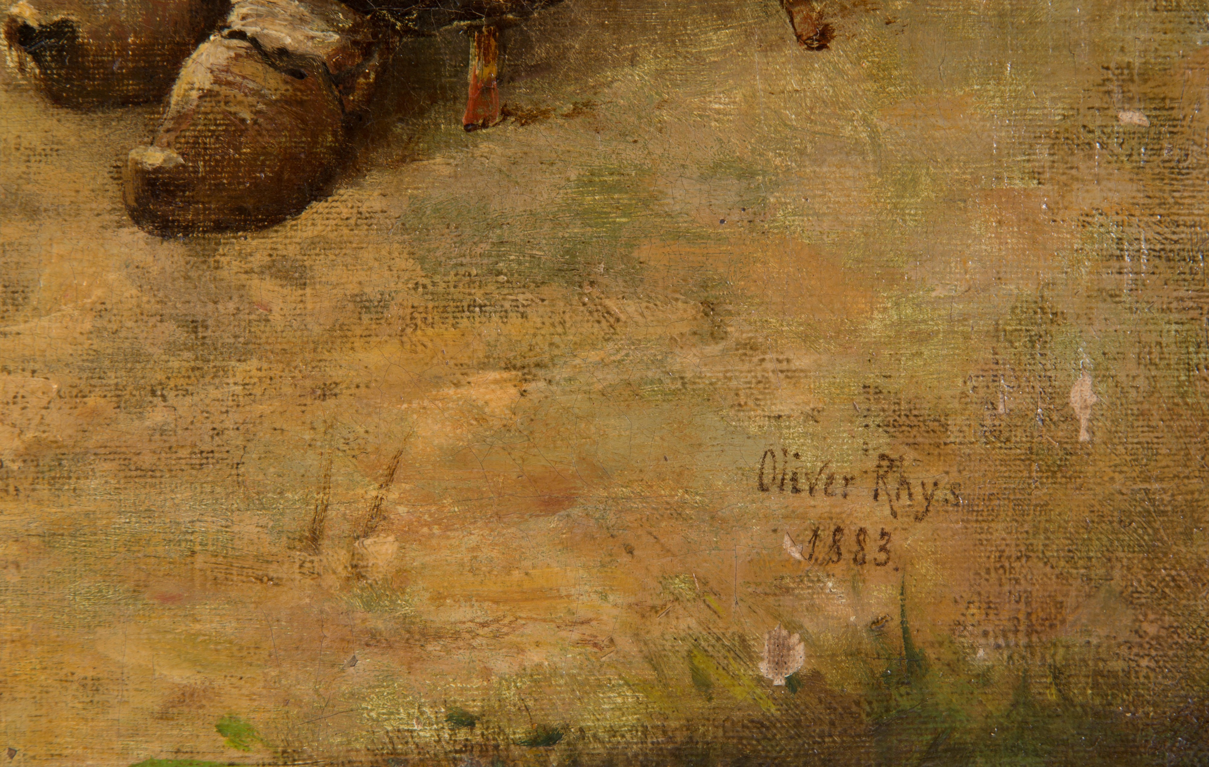 Oliver Rhys - Dipinto "donne che Giocano in Cortile"