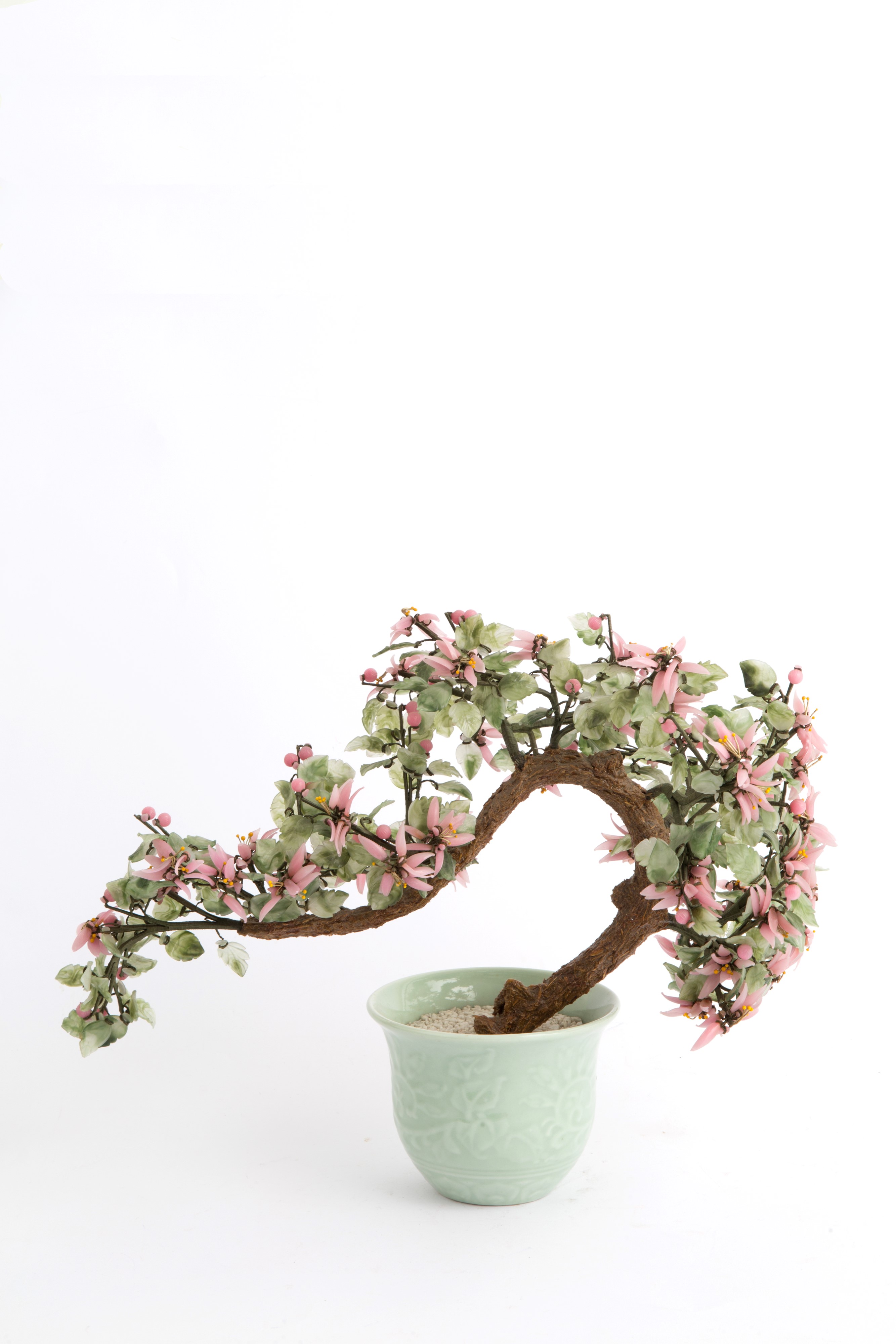 Vaso in porcellana Celadon e giada