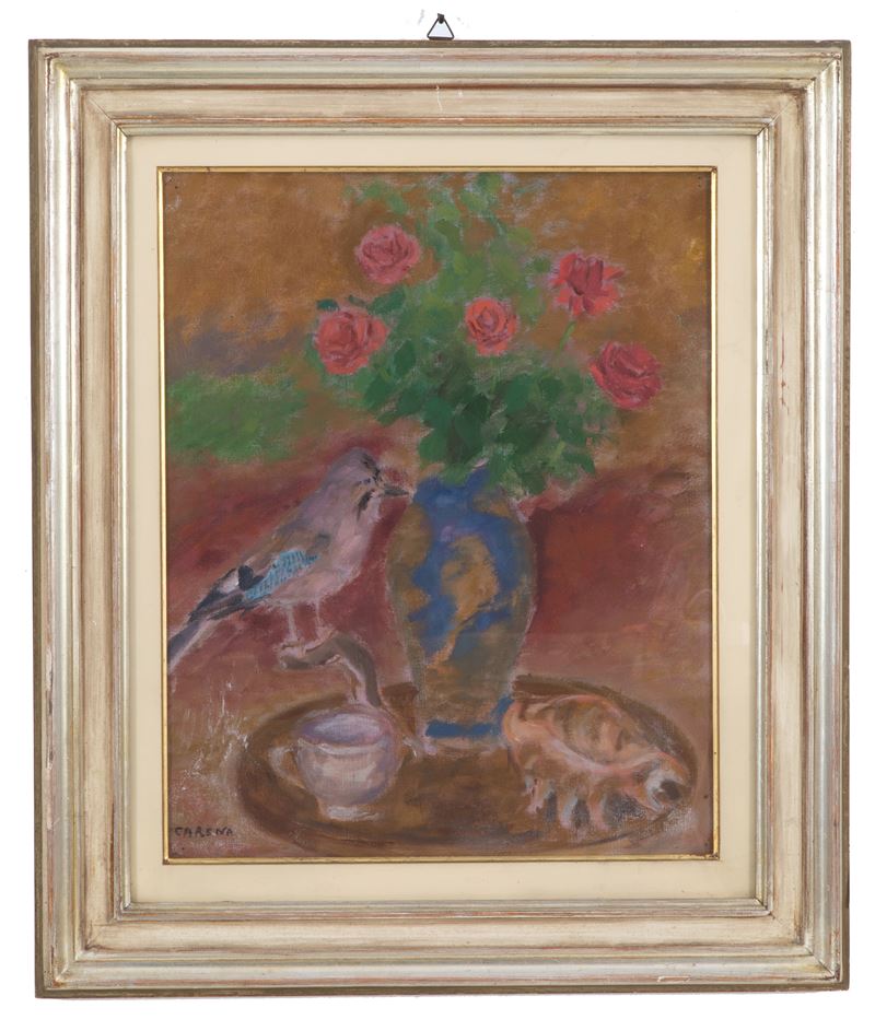 Felice Carena - Dipinto "natura Morta"