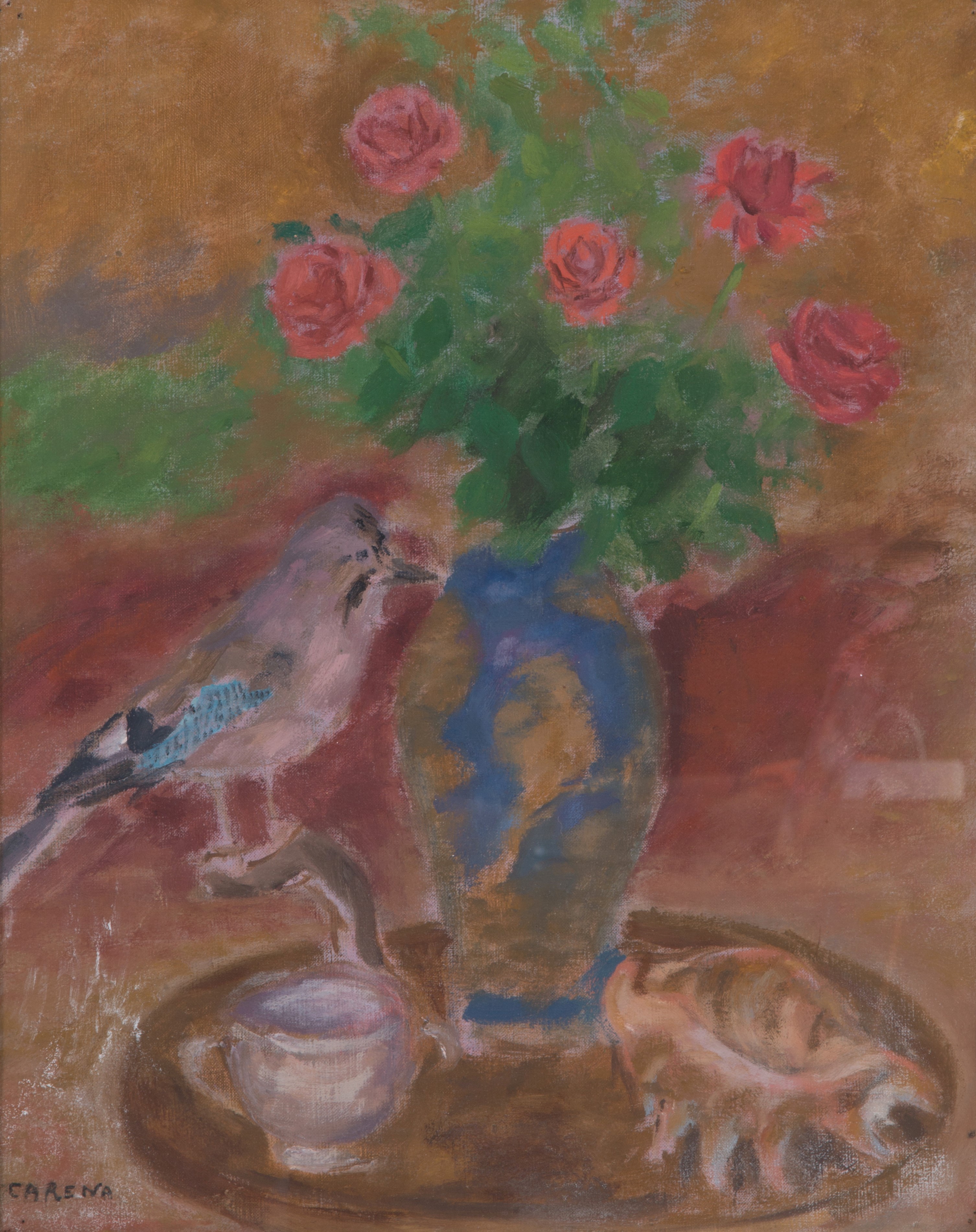 Felice Carena - Dipinto "natura Morta"
