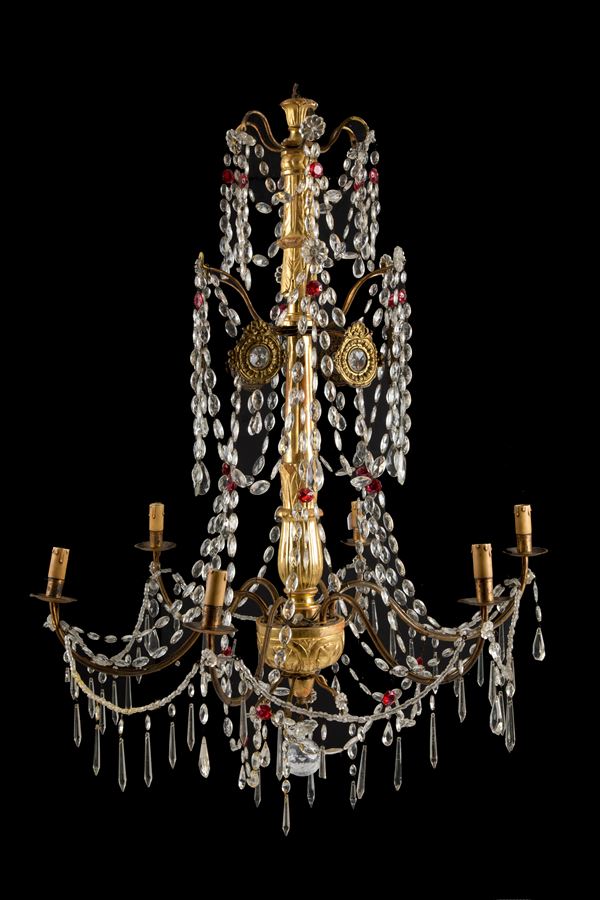 Genoese six-arm chandelier