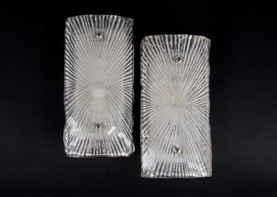 Coppia di Applique in Pasta di Vetro
