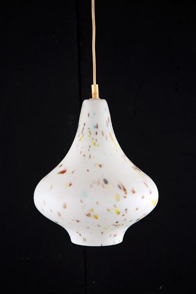 Lampadario con Decori Policromi per Aureliano Toso