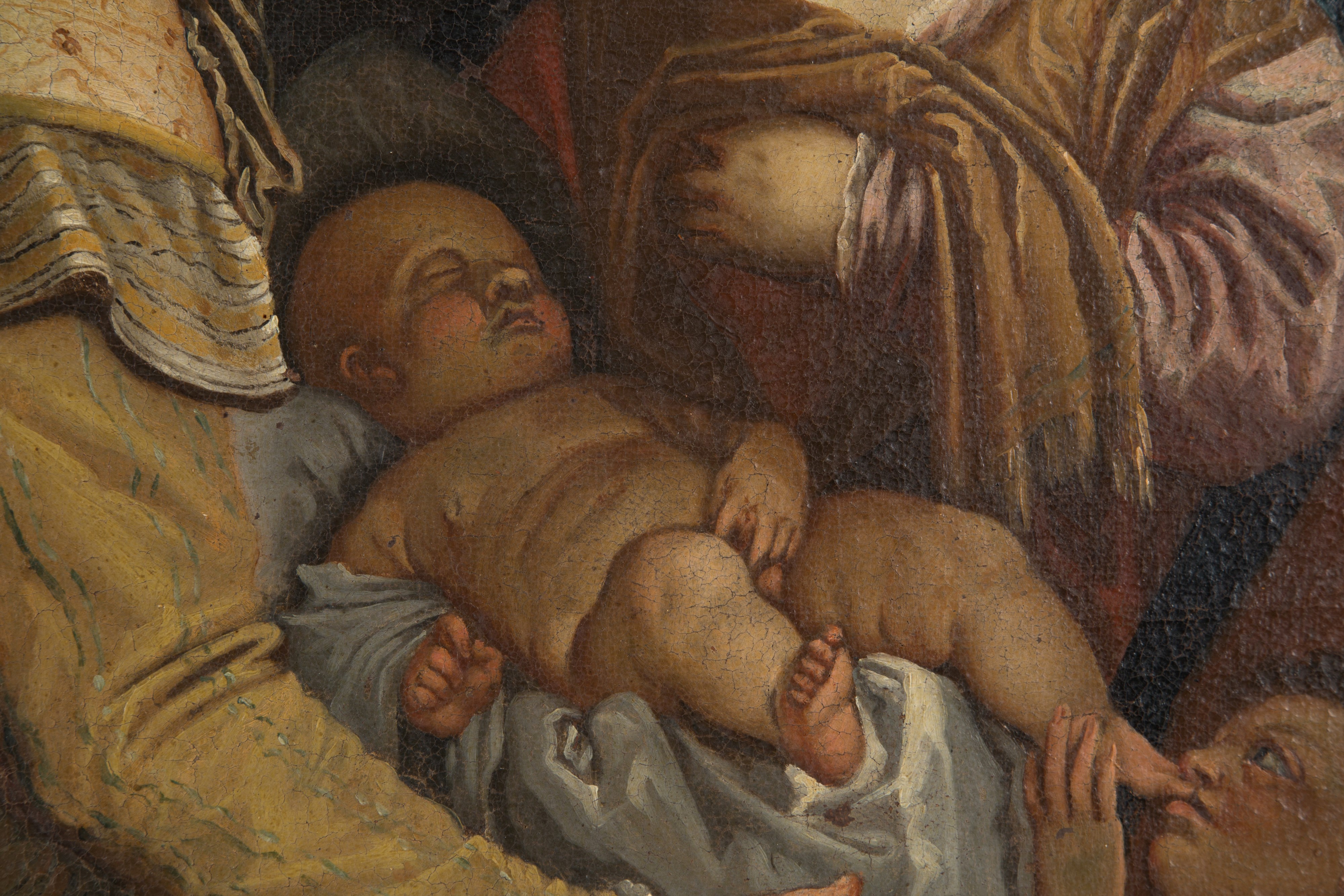 Dipinto "sacra Famiglia con i Santi Caterina e Giovannino"