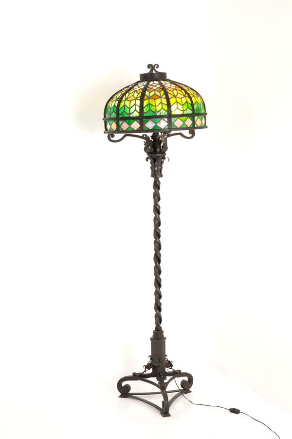 Wrought iron floor lamp