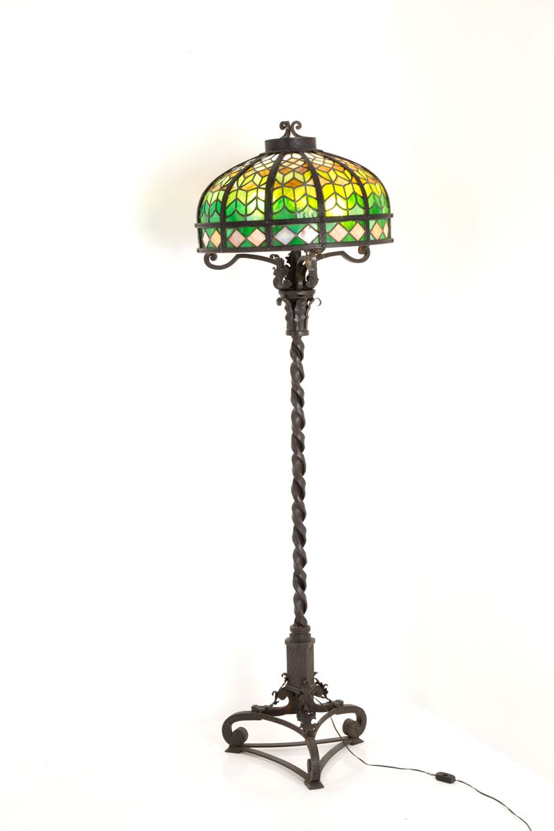 Lampada da Terra in Ferro Battuto