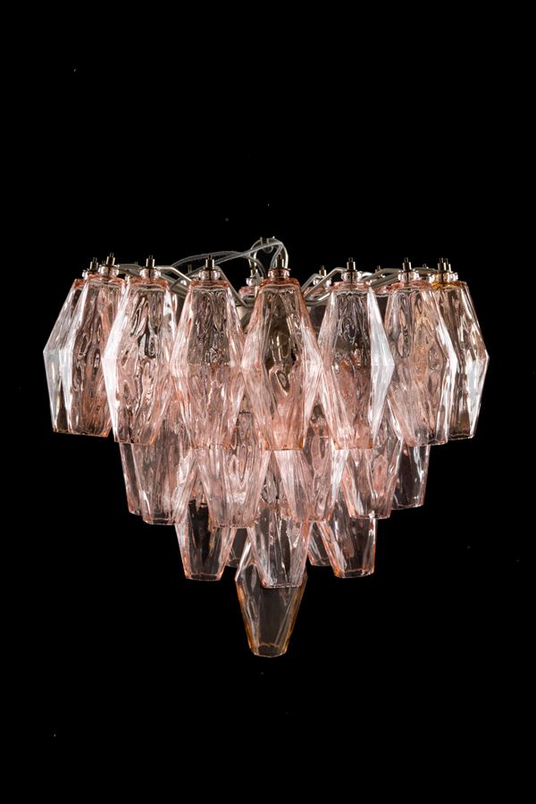 CARLO SCARPA - Poliedro chandelier for VENINI