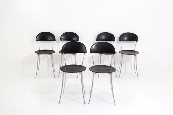 ENZO MARI - Six chairs mod. 2090 Tonietta for ZANOTTA