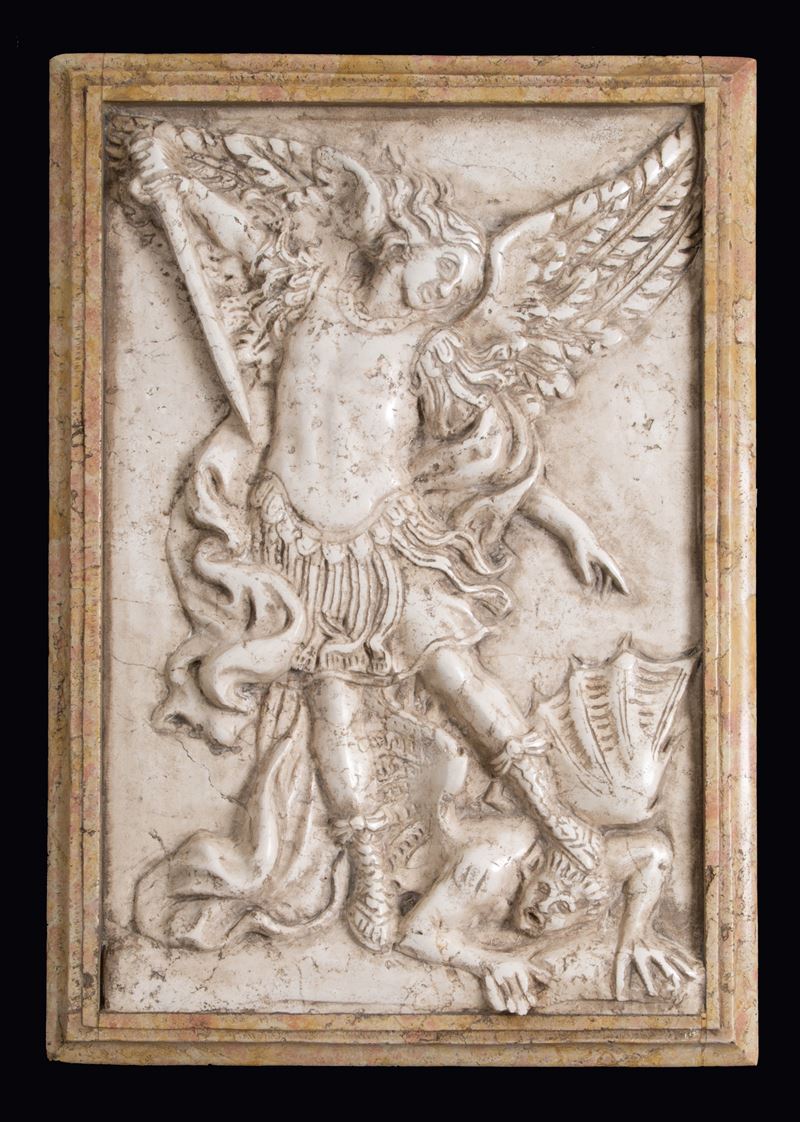 Placca in Marmo "san Michele Arcangelo"