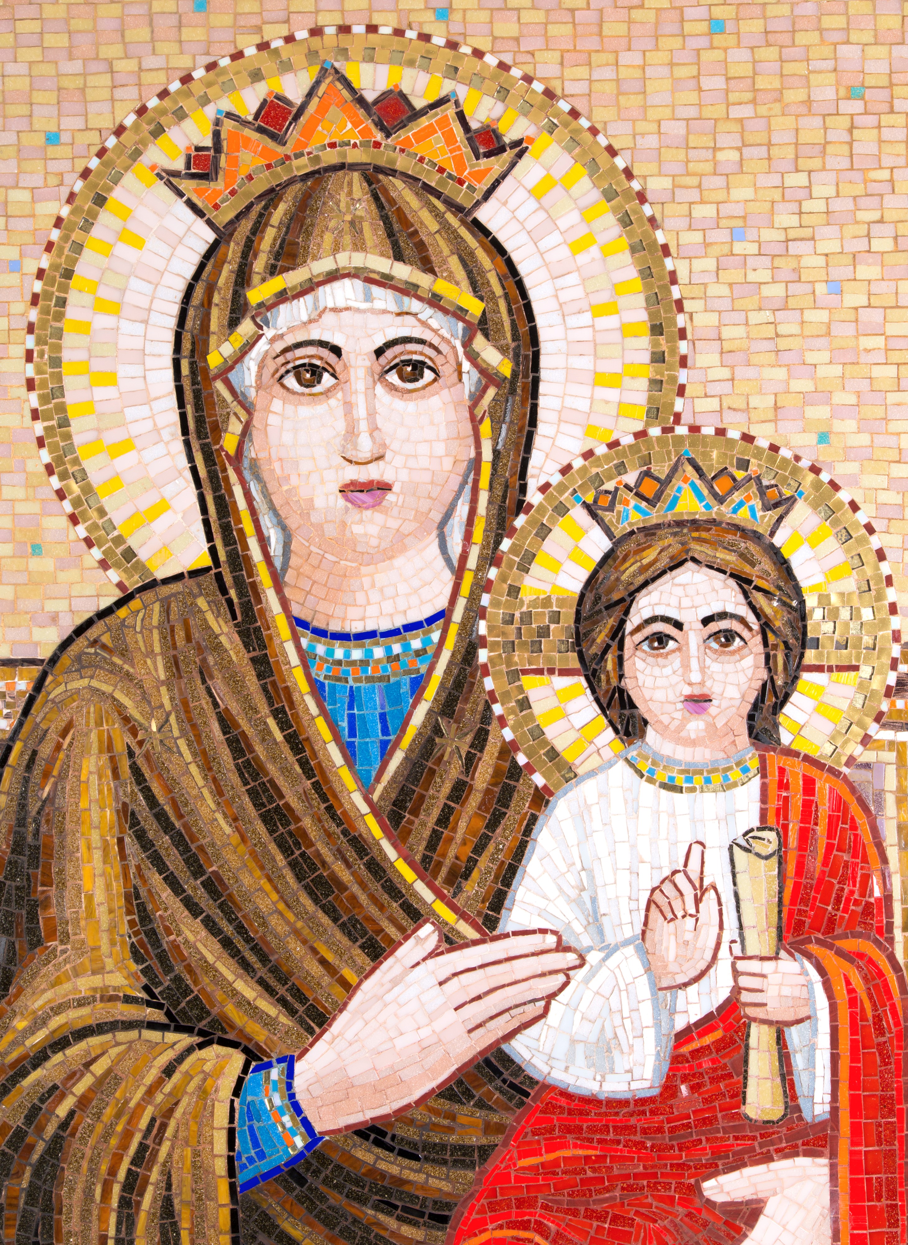 Mosaico "madonna con Bambino in Trono"