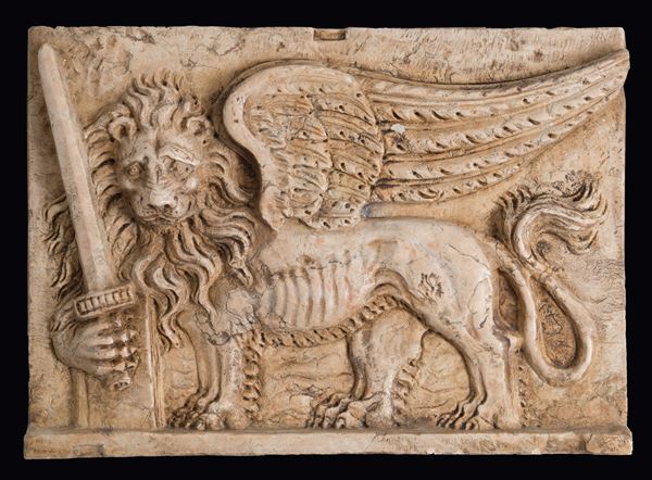 Plaque marble "LION OF SAINT MARK"