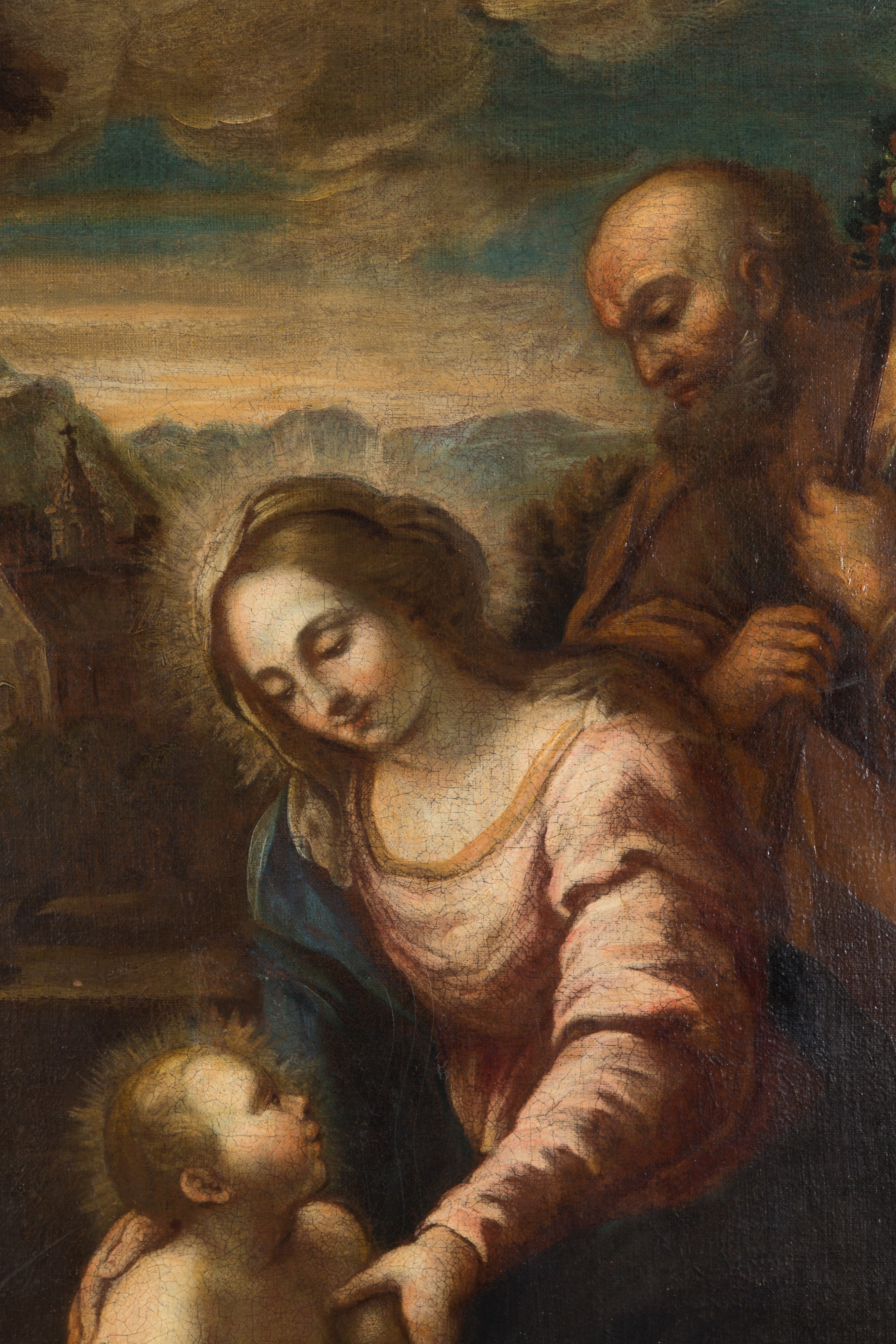 Dipinto "madonna con Bambino, San Giuseppe San Giovannino"