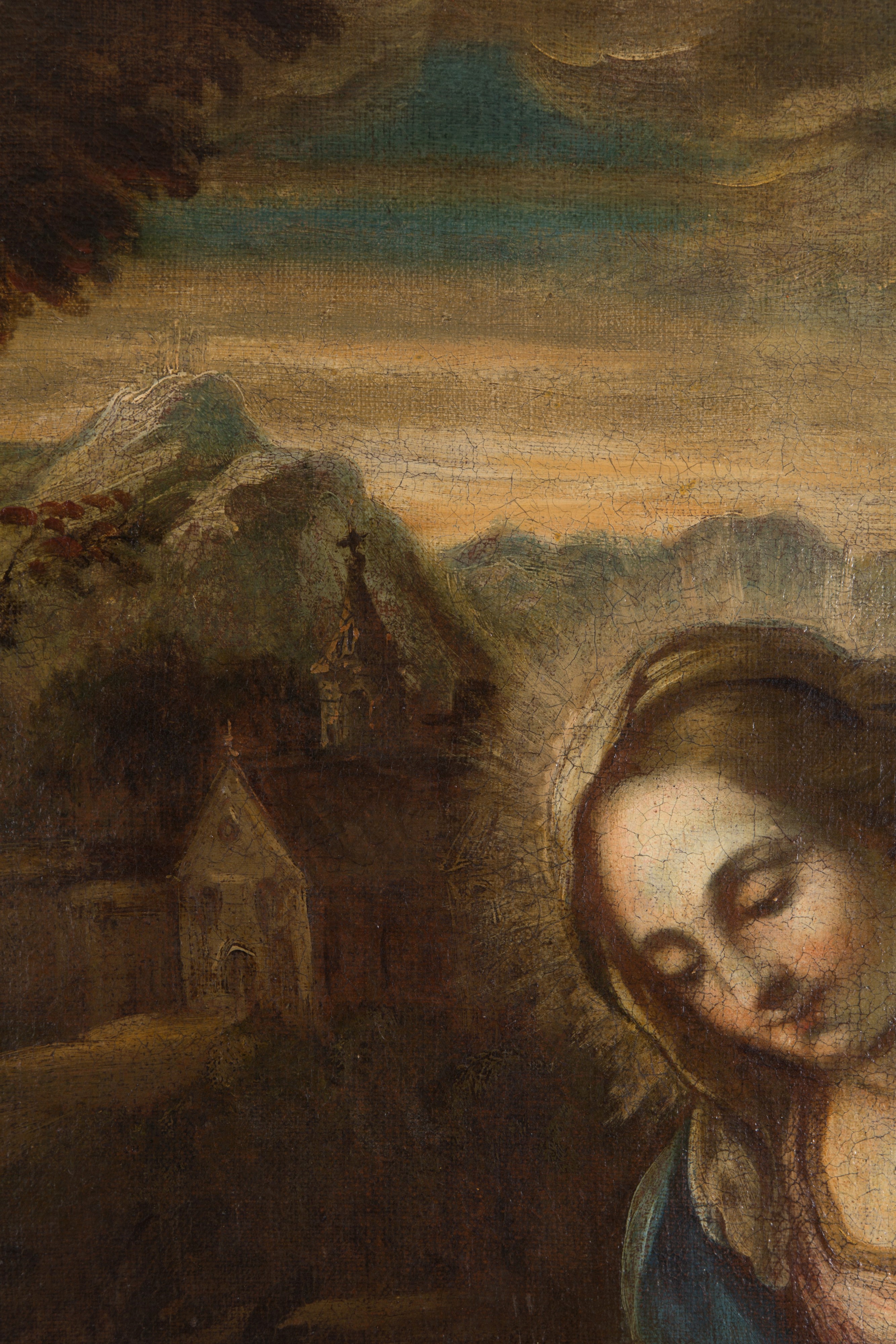 Dipinto "madonna con Bambino, San Giuseppe San Giovannino"