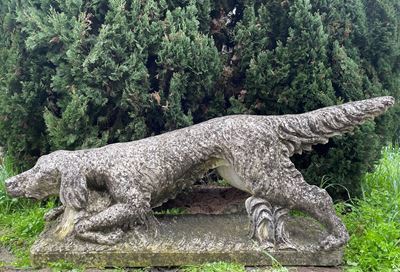 Scultura "setter in Ferma"