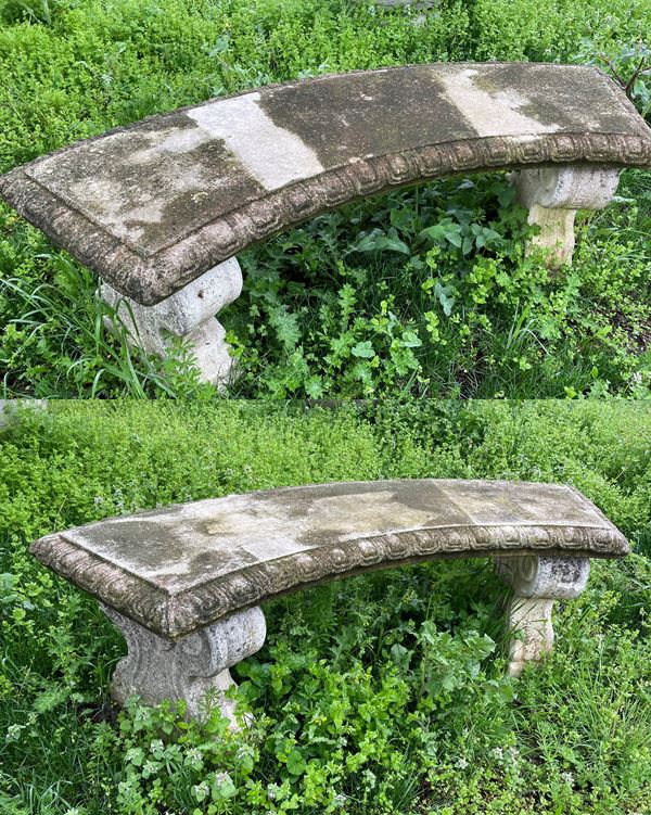 Pair of curved benches