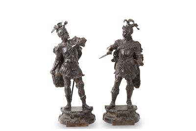 Coppia di Sculture "guerrieri". Firmate Moreau