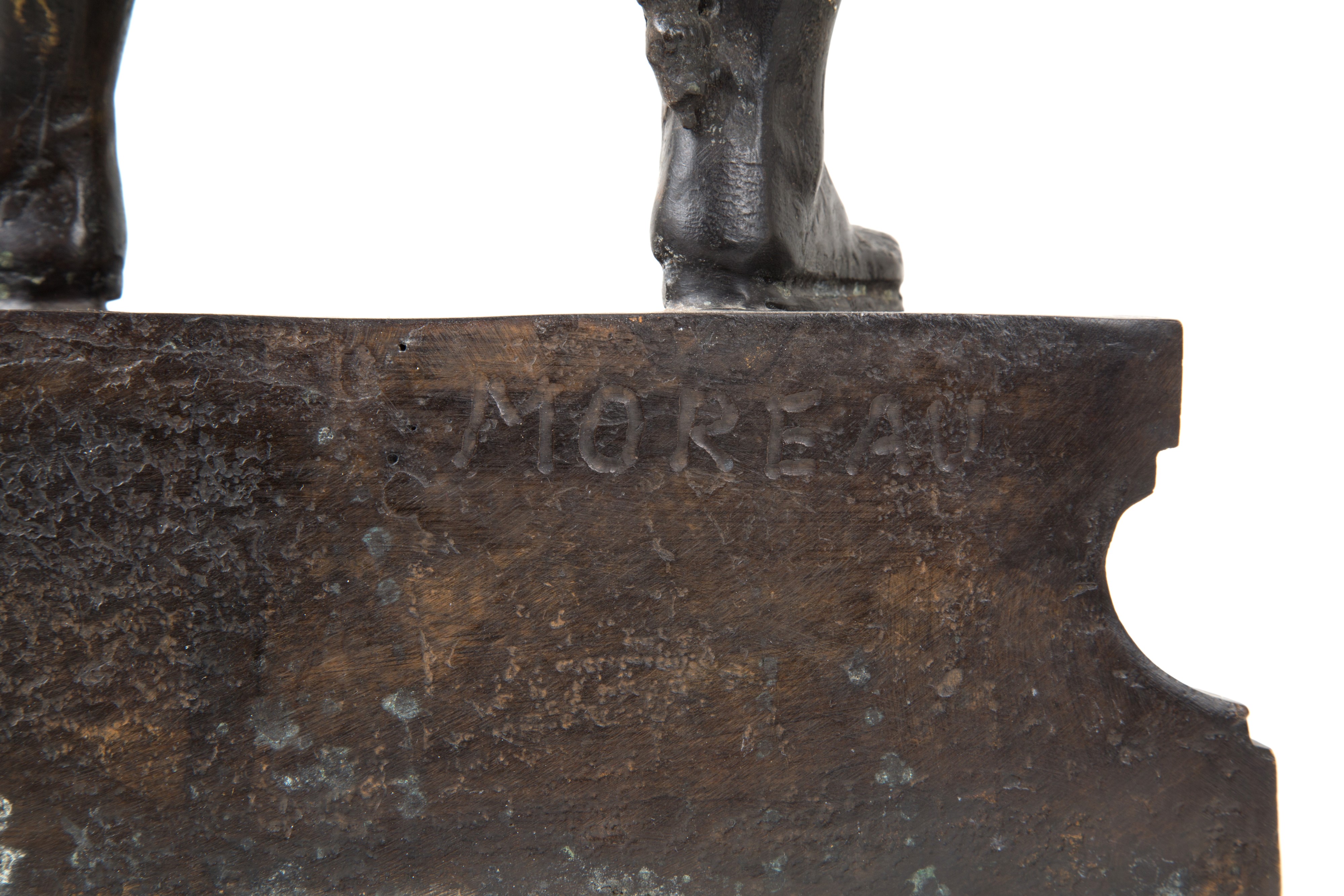 Coppia di Sculture "guerrieri". Firmate Moreau