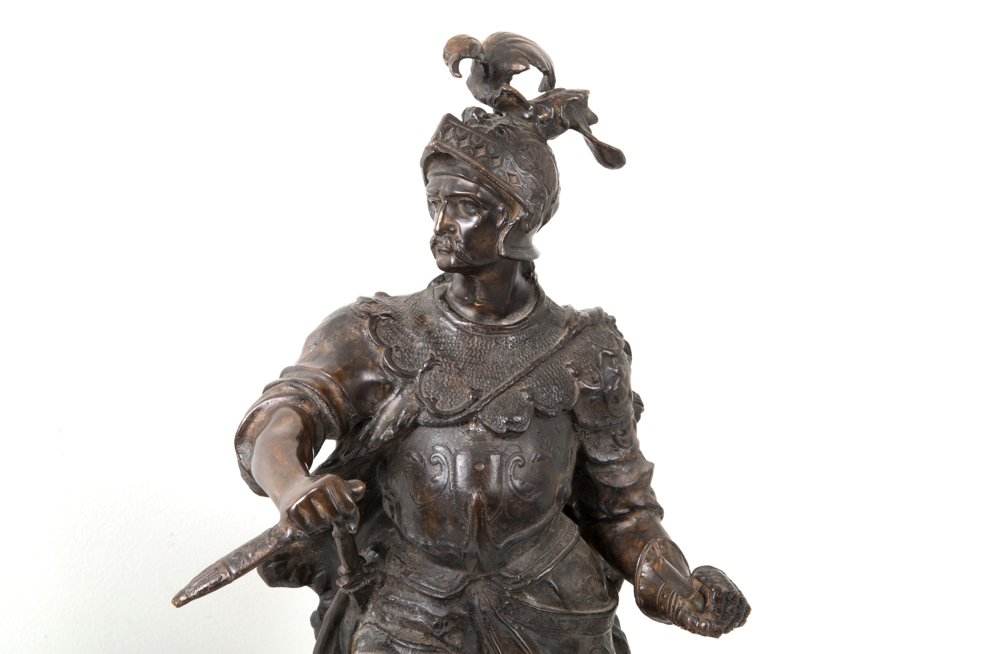 Coppia di Sculture "guerrieri". Firmate Moreau