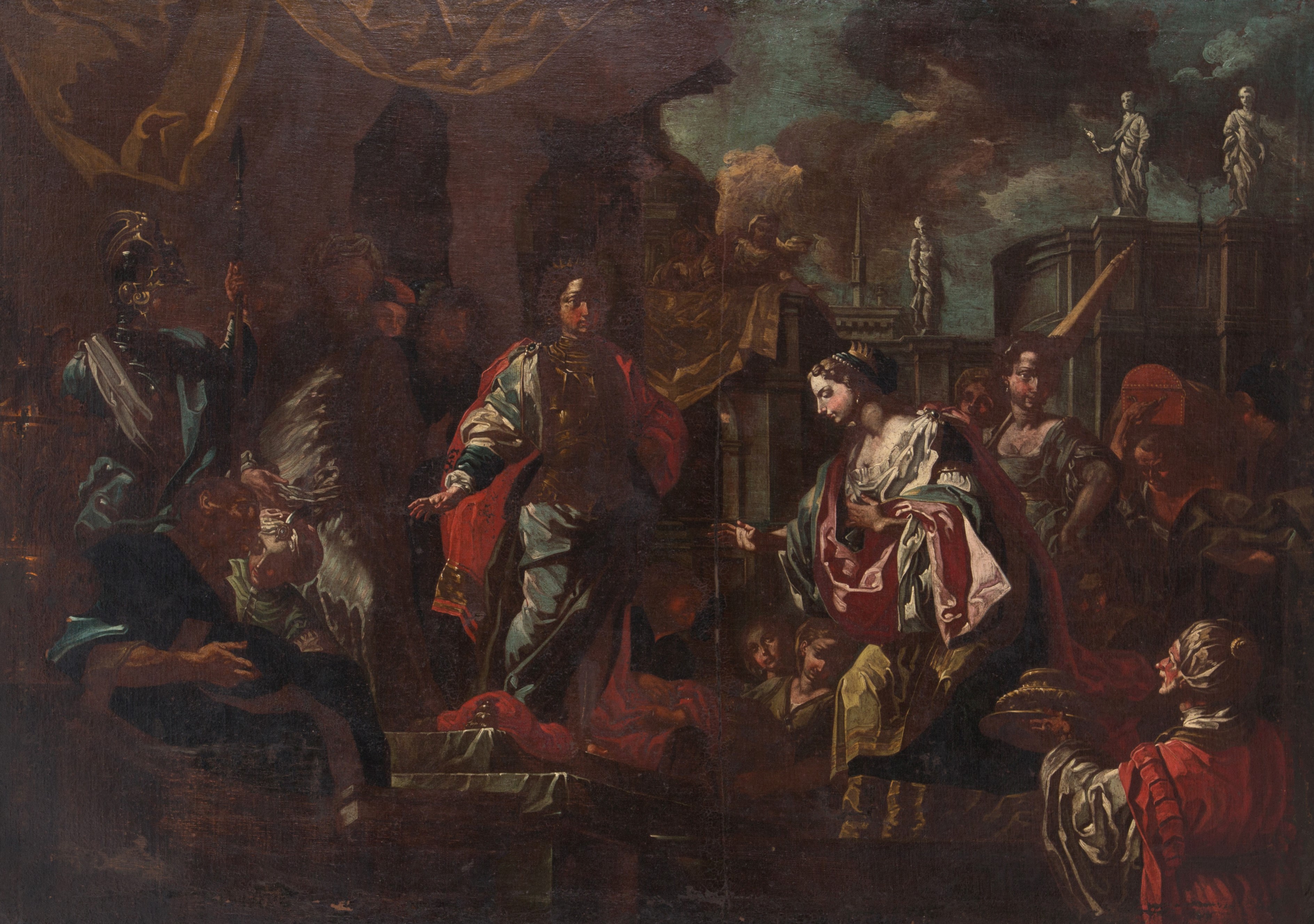 Jacopo Cestaro - Davide e Abigail, olio su tela