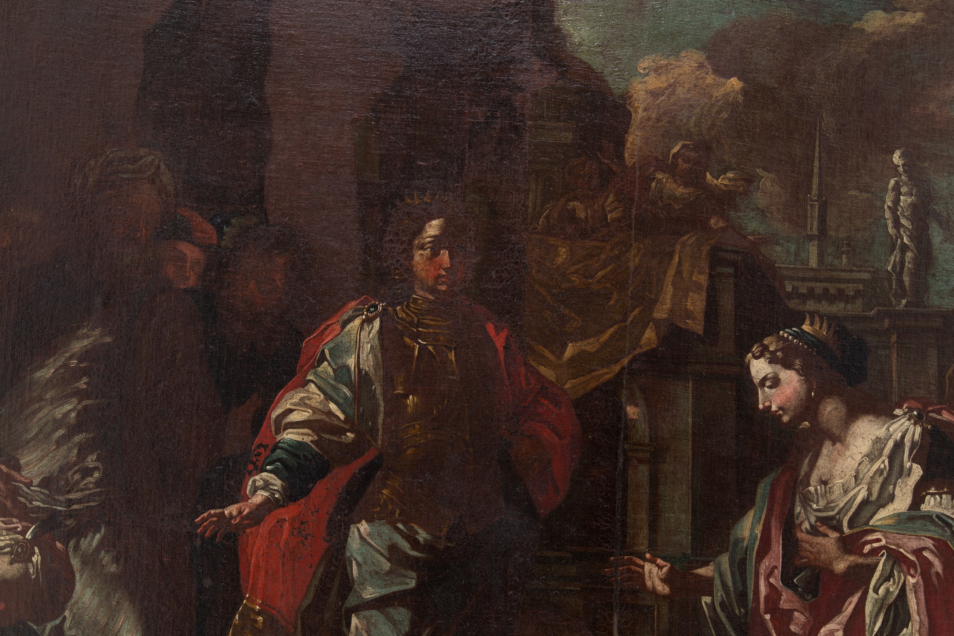 Jacopo Cestaro - Davide e Abigail, olio su tela