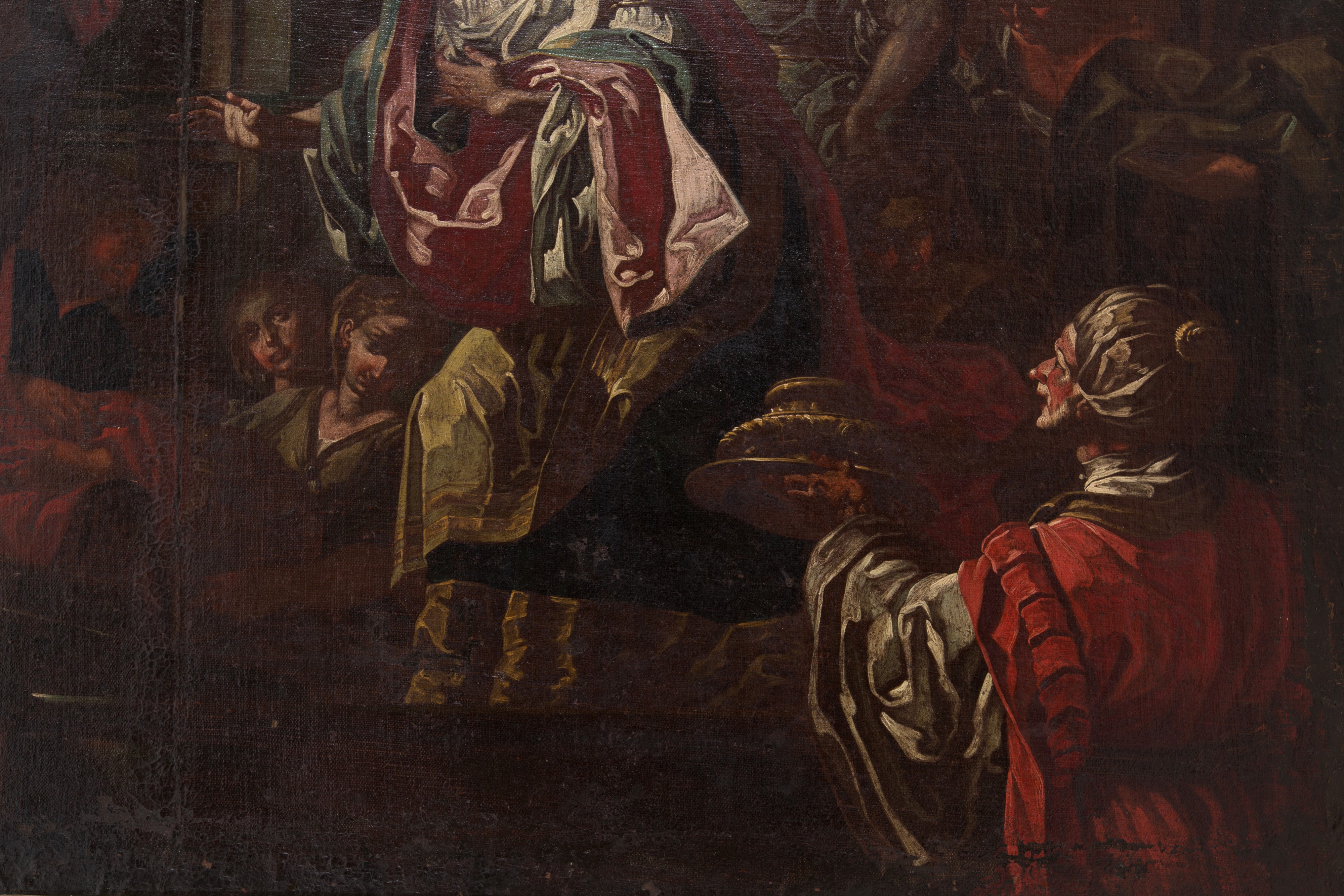 Jacopo Cestaro - Davide e Abigail, olio su tela