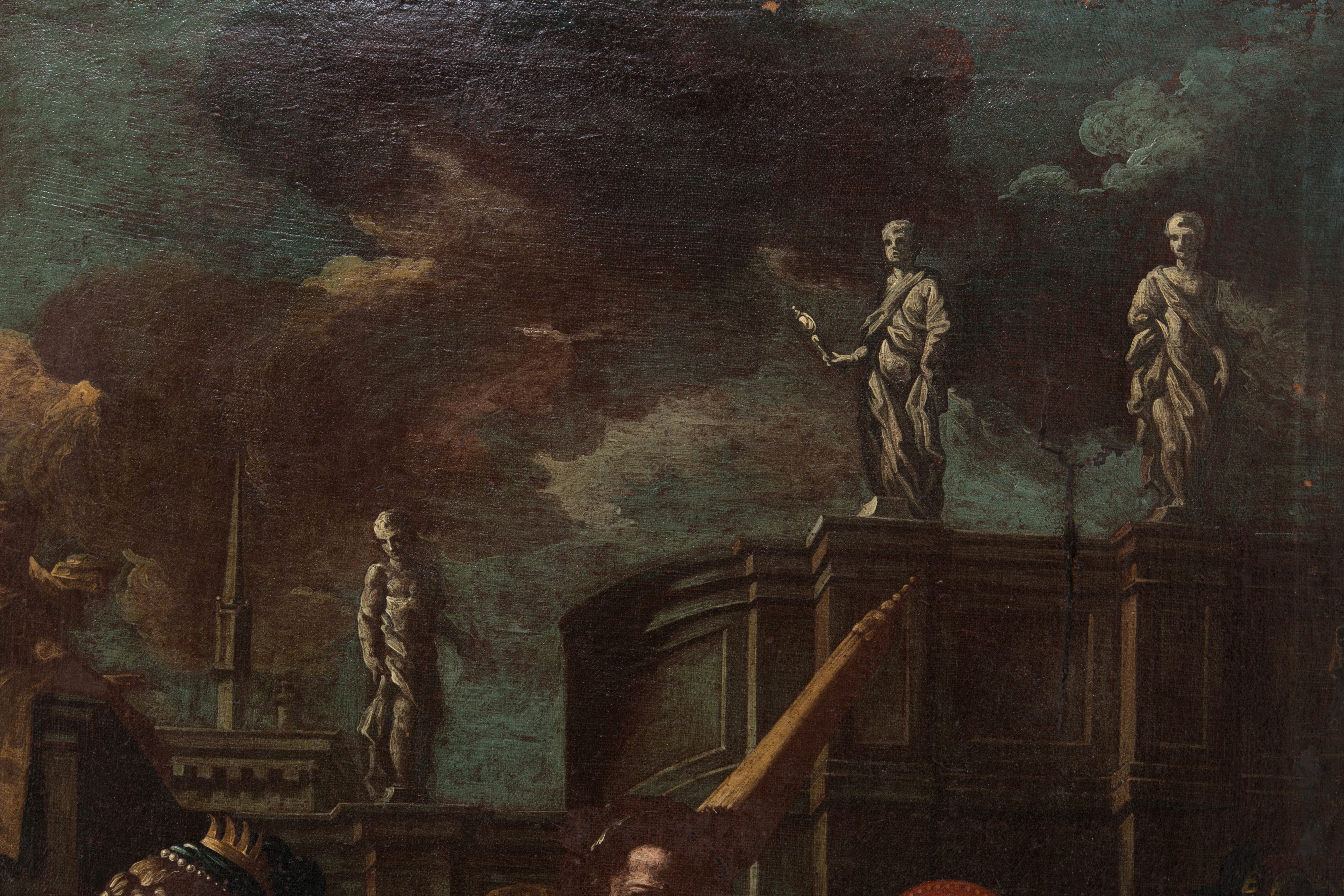Jacopo Cestaro - Davide e Abigail, olio su tela