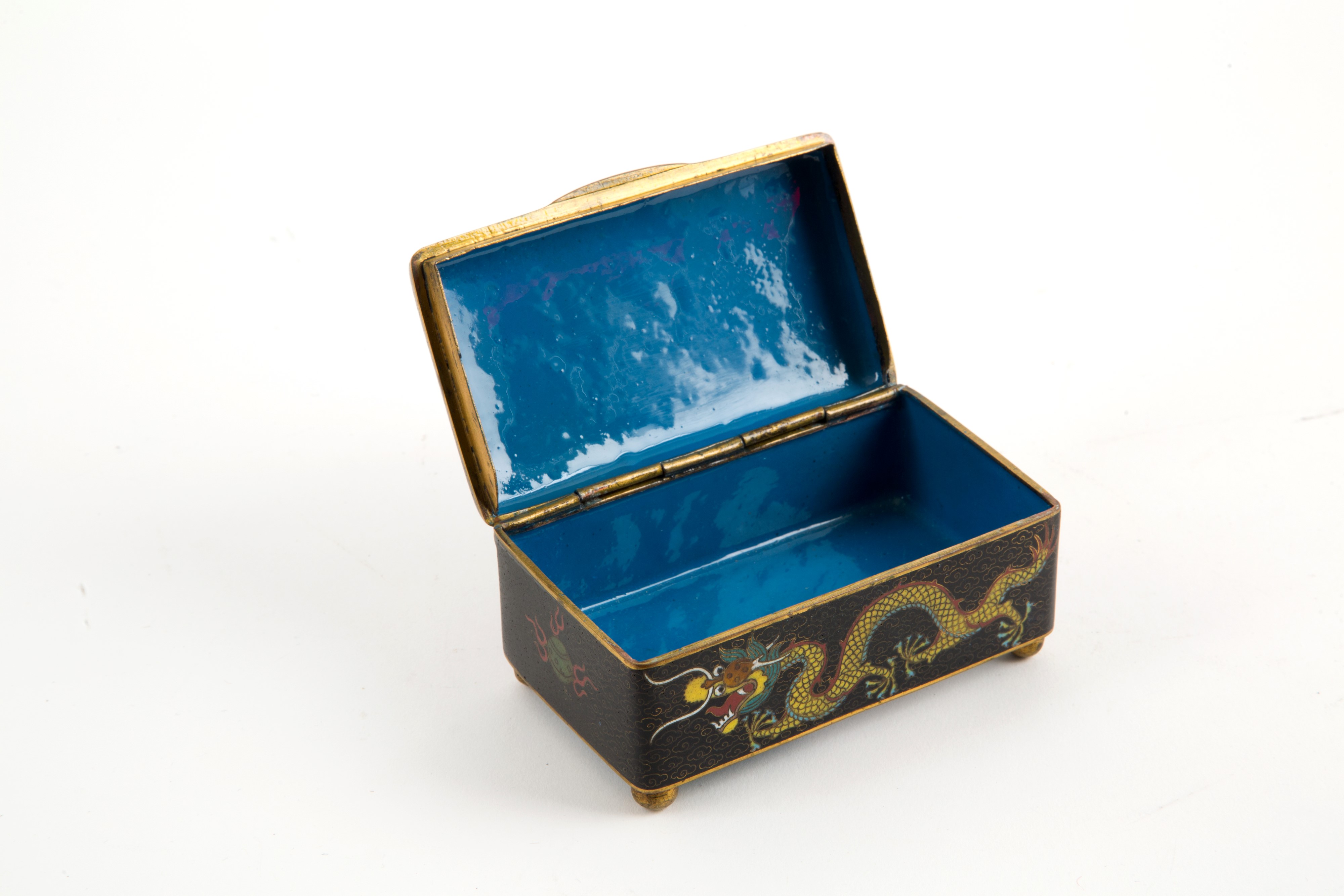 Cofanetto in bronzo smaltato