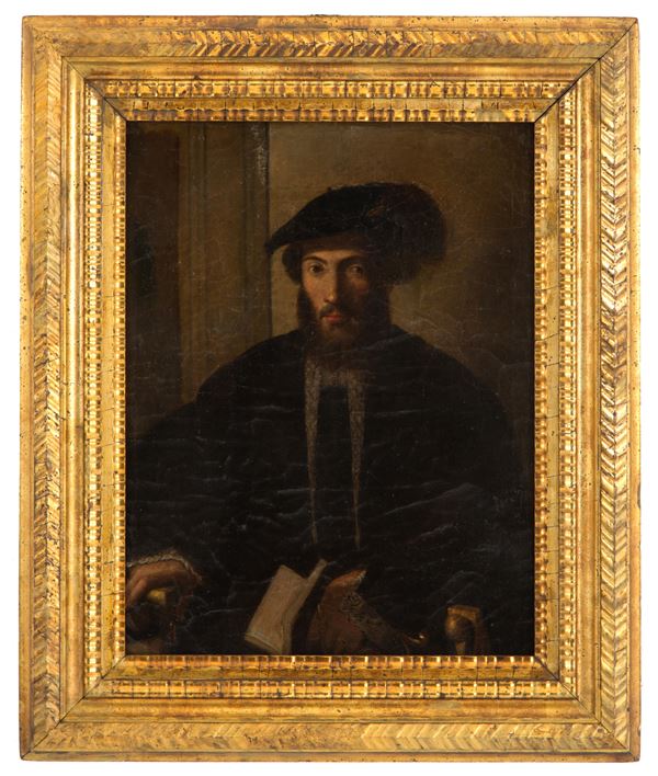 MICHELANGELO ANSELMI - Painting "PORTRAIT OF GIOVAN BATTISTA CASTALDI"