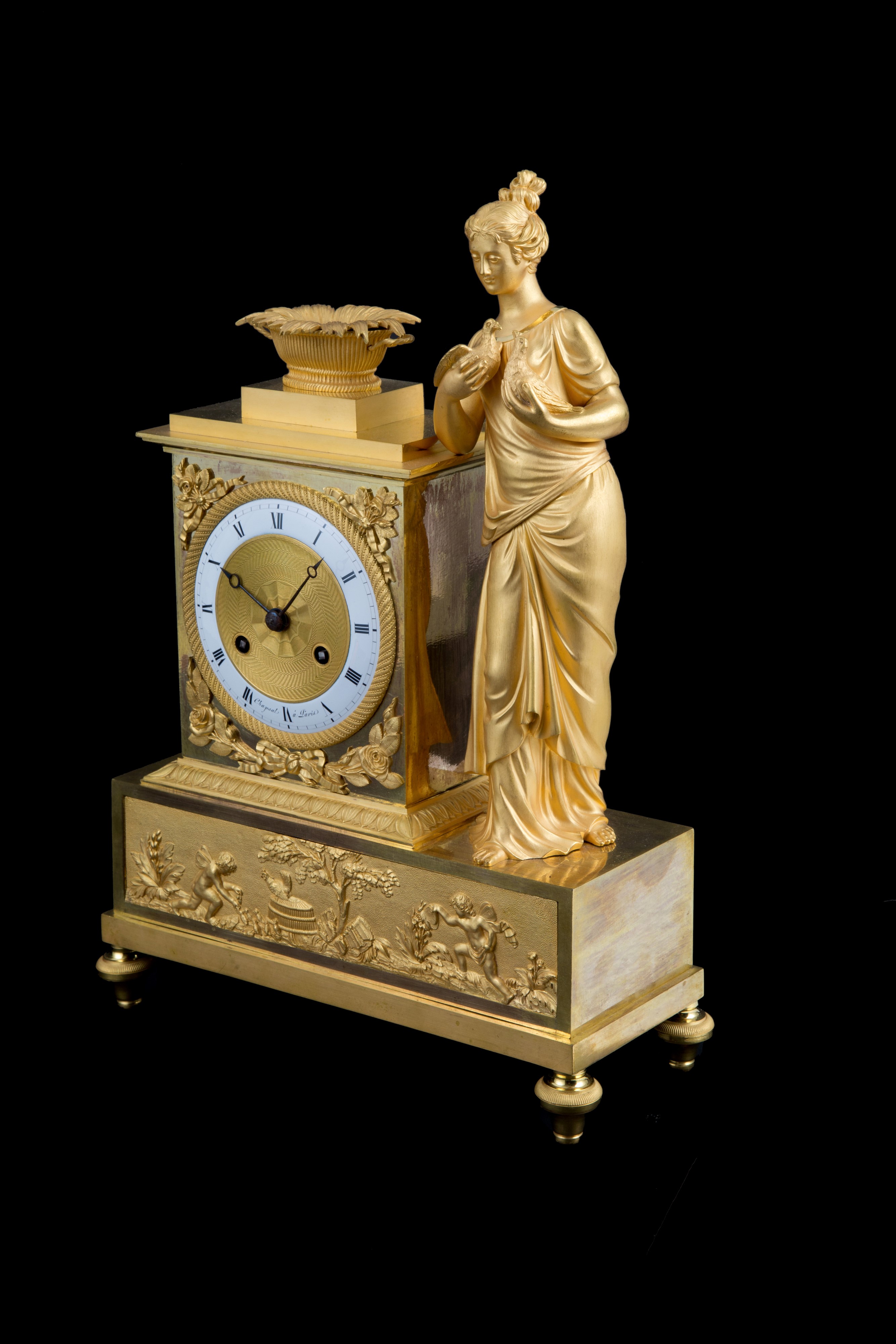 Orologio da Tavolo in Bronzo Dorato