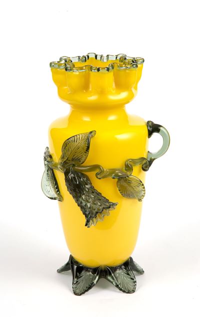 Vaso in Vetro Giallo