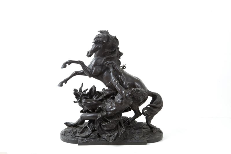 Philippe Poitevin - Scultura "cavallo Imbizzarrito con Domatore"