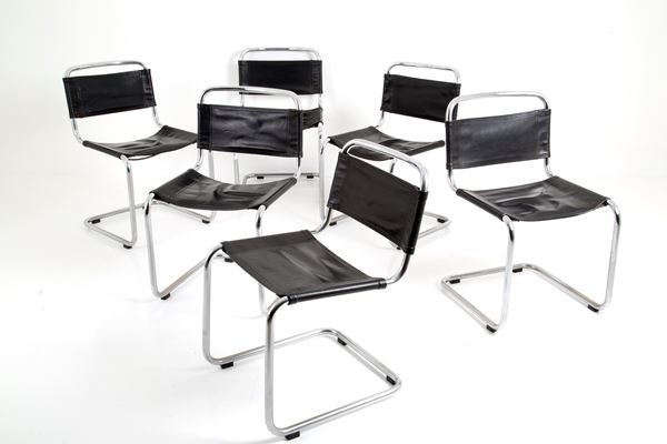 MARCEL BREUER - Six chairs mod. B33