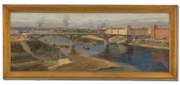 ANTON STANISLAVOVICH KORZHENEVSKY - Painting "CITY OF VITEBSK"