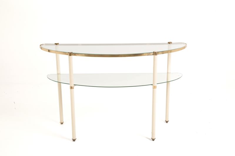 Consolle in Vetro e Ottone