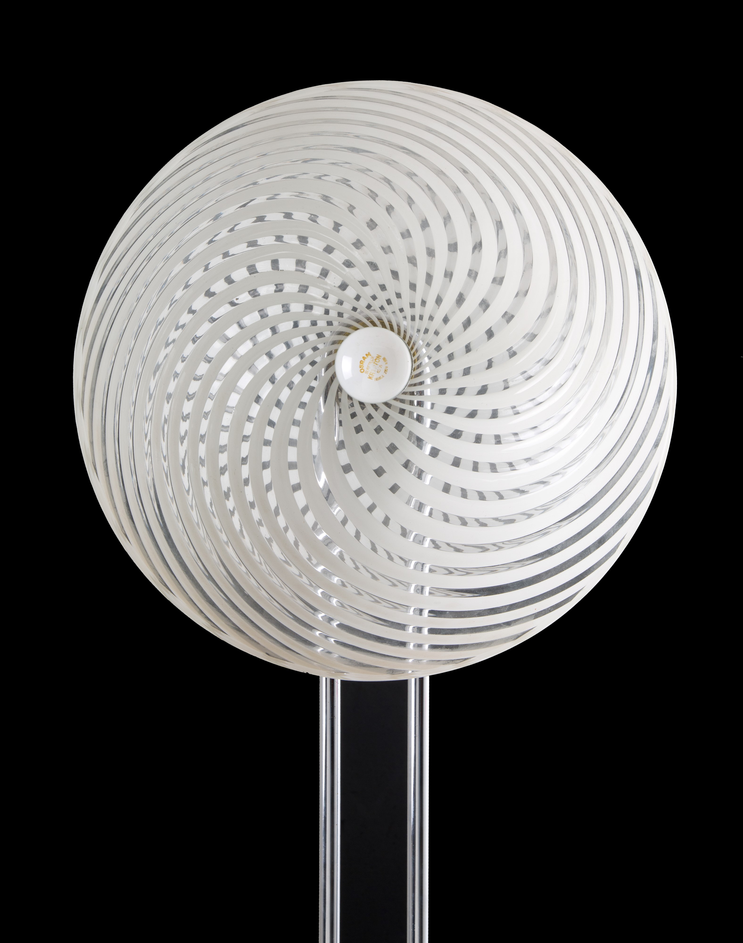 Lampada da Terra con Due Diffusori in Vetro