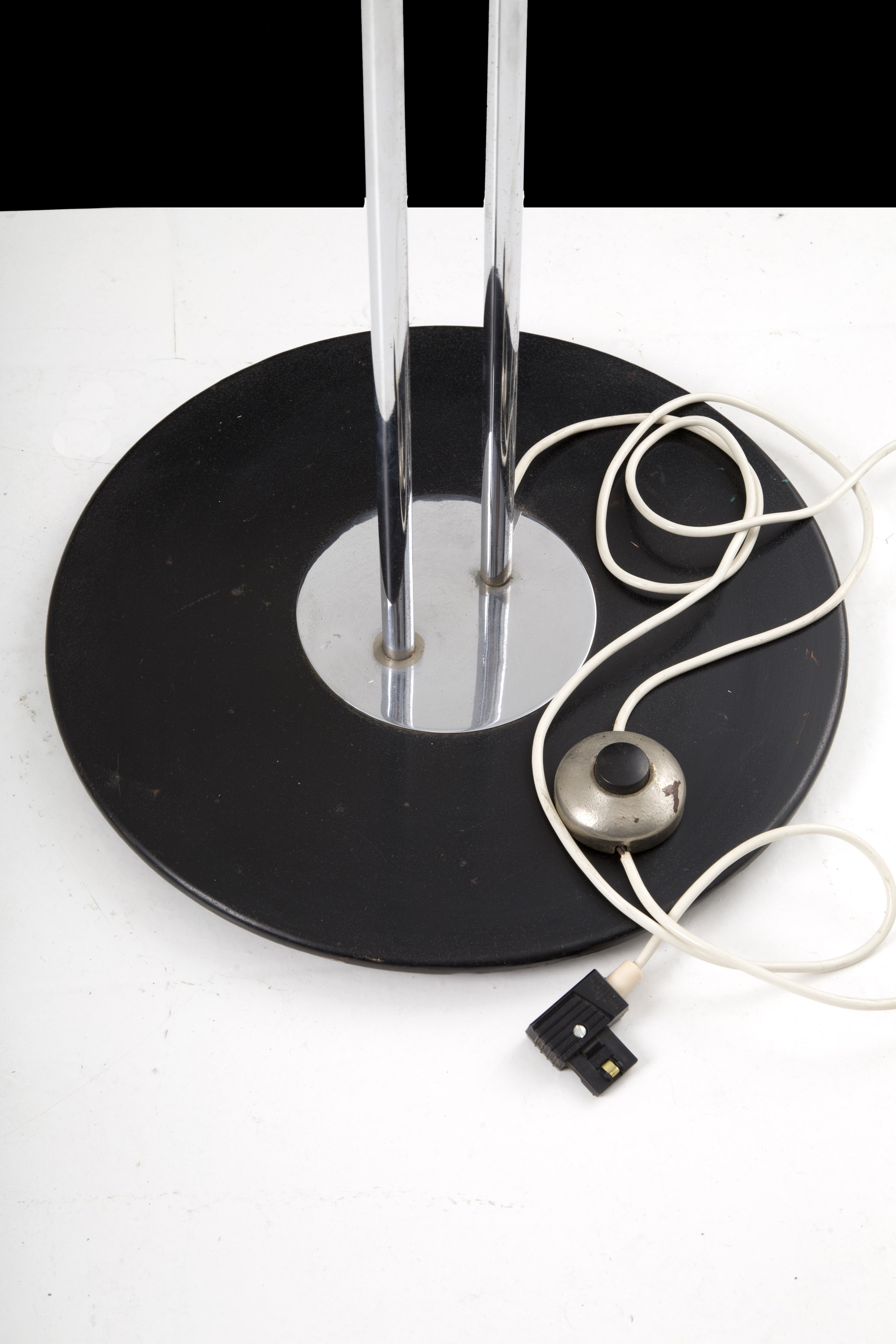 Lampada da Terra con Due Diffusori in Vetro