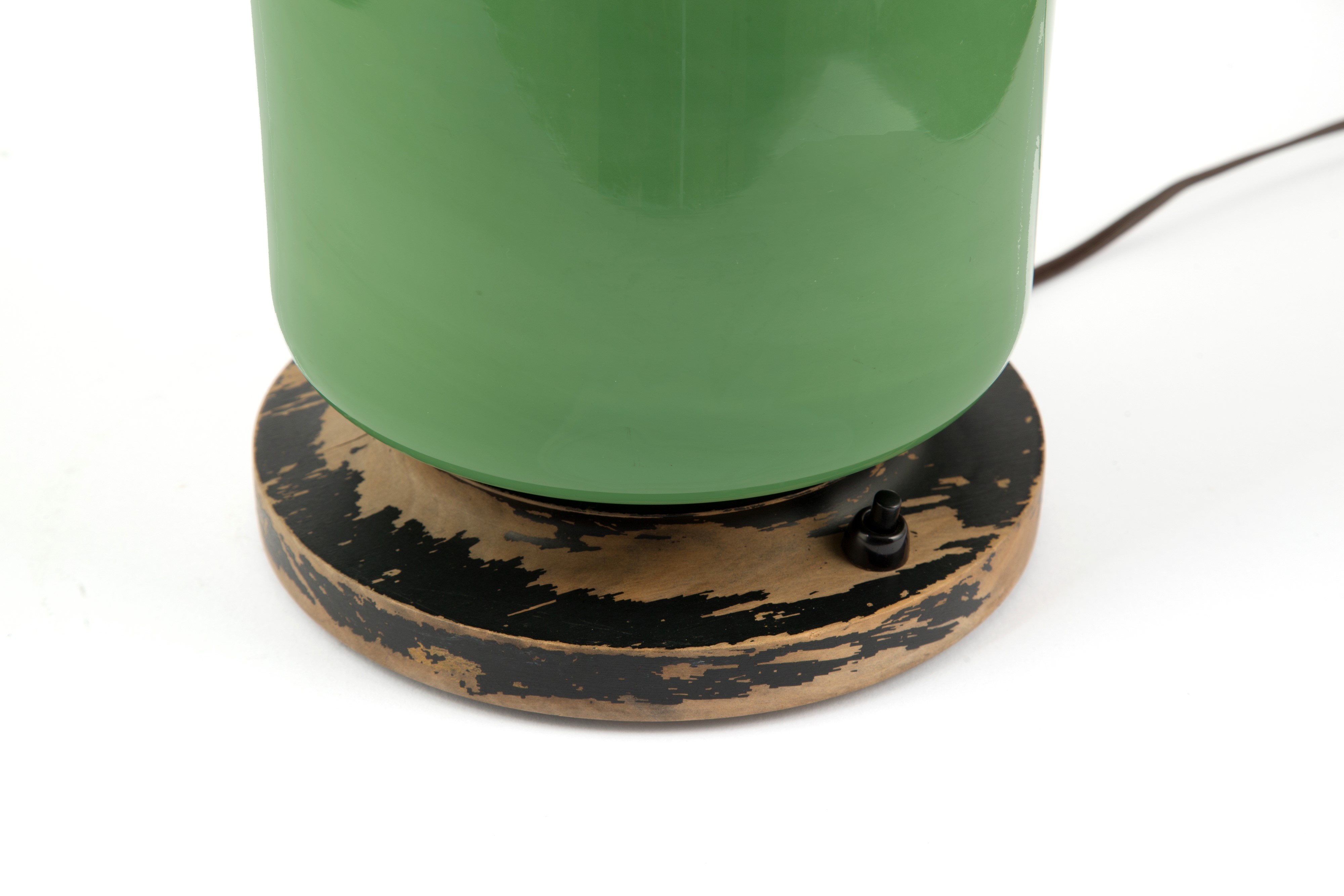Carlo Scarpa - Vaso-lampada in Vetro di Murano Verde