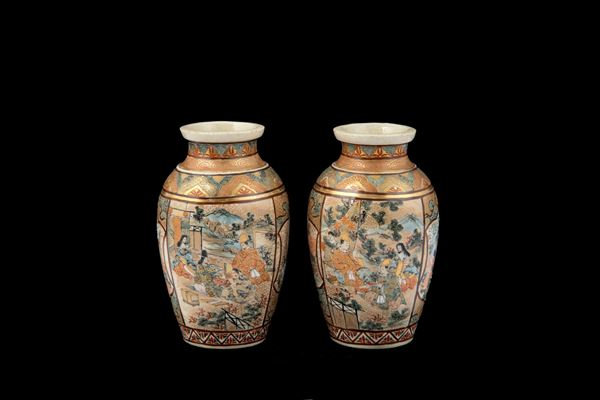 Pair of Satsuma jars